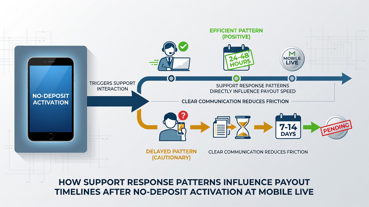 Darstellung von Auszahlungs-Timelines in Abhängigkeit von Support-Reaktionsmustern bei mobilen Live-Tischen