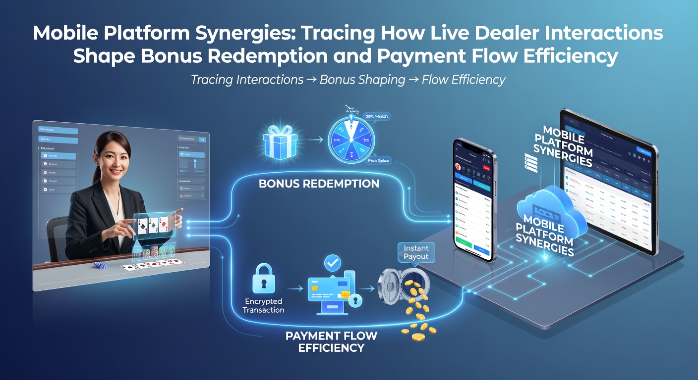 Mobile Plattform mit Live-Dealer-Spiel und nahtloser Bonus-Einlösung auf Smartphone-Display