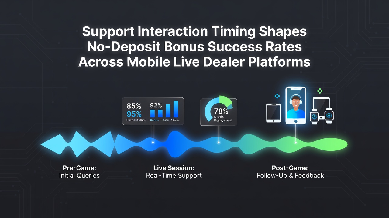 Detaillierte Darstellung von Support-Timing und mobilen Bonus-Einlösungen in Live-Dealer-Umgebungen