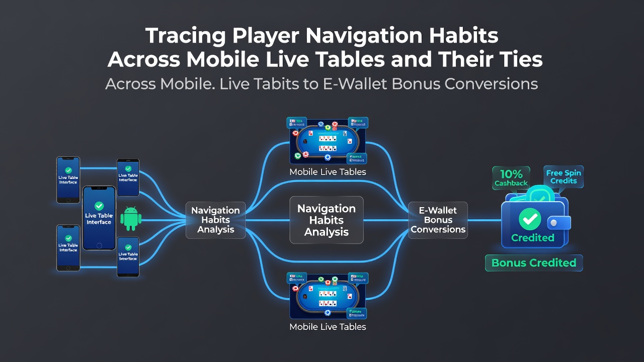 Darstellung von Spielernavigationsmustern auf mobilen Live-Tischen mit E-Wallet-Integration